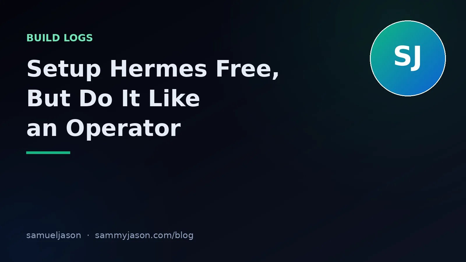Ilustrasi artikel: Setup Hermes Free, But Do It Like an Operator
